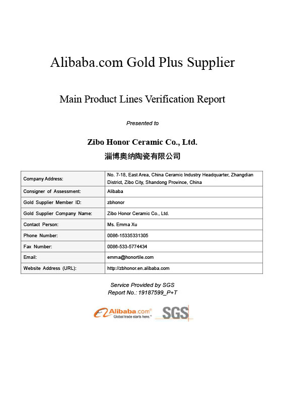 main product report-Zibo Honor Ceramic Co., Ltd.
